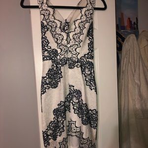 White and navy  dress